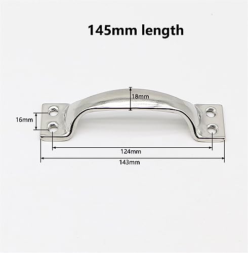 Mango de acero inoxidable de 75mm para cajones y armarios de madera 7