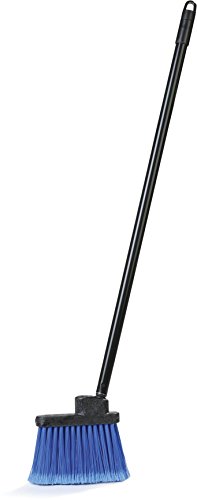 CFS 3685914 Duo-Sweep Metal Threaded Handle Flagged Lobby Broom, Polypropylene Bristles, 4" Trim x 7-1/2" Width Bristle, 30" Handle, 36" Overall Length, Blue (Pack of 12)
