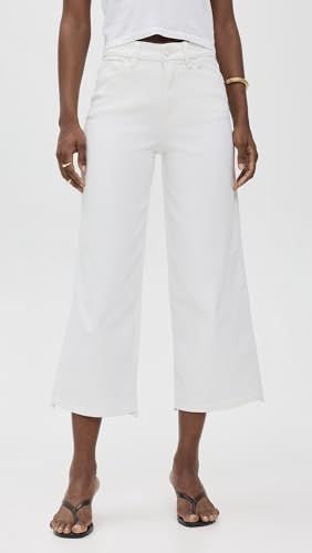 Good American Women's Good Waist Cropped Palazzo Jeans, White001, 82