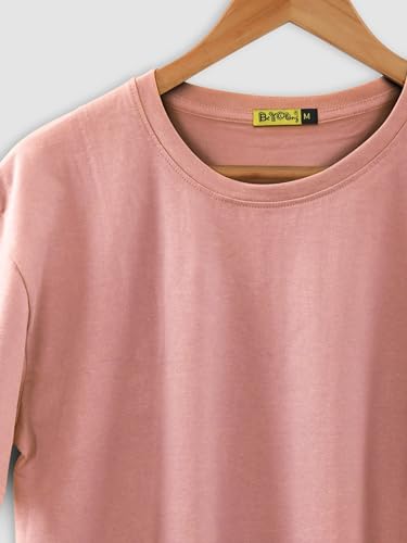 Image of BEYOUNG Cotton Regular Fit Plain T-Shirt for Men | Flexible Round Neck | Casual T-Shirt | Solid T-Shirt | Half-Sleeves | Stylish T-Shirt