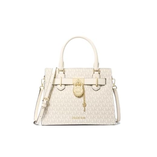 Michael Kors Sac à main pour femme Hamilton petit cartable, Crème légère