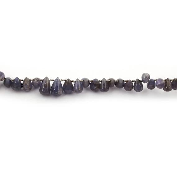 Kyanite smooth briolettes perles percées lisses pour éviter d'abîmer vos fils de création de bijoux