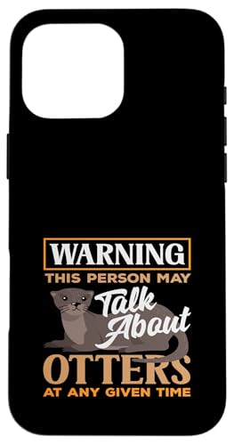 Warning Person Talks ラッコ 漫画 スマホケース iPhone 16 Pro Max 用