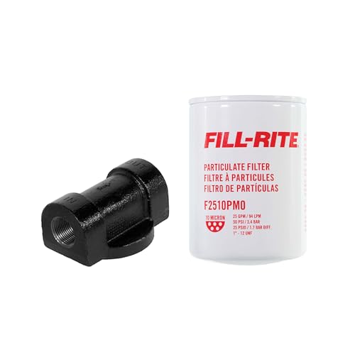 Image of Fill-Rite 1200KTF7025 25 GPM Fuel Filter Kit, 10-Micron Particulate Fuel Filter with Aluminum Filter Head, 3 /4 in. NPT Inlet /Outlet