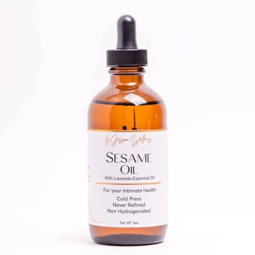 Sesame Oil, Natural and Edible Sesame Body Oil for Your Intimate Area, Cold Pressed Body Oil with Vitamin E, 4 oz – Jessica Wellness