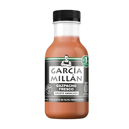 GARCÍA MILLÁN - Gazpacho Fresco Receta Andaluza, Sin Gluten, Receta Tradicional, 330ML
