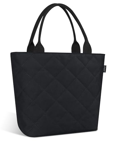 Image of Gloppie Black Lunch Bag for Women Insulated Leakproof Cooler Lunch Tote | 3-Layer Thermal Liner,Keeps Meals Cool Fresh In Summer, Reusable Food-Grade Leakproof Liner, Fits 10 Cans, Easy to Clean