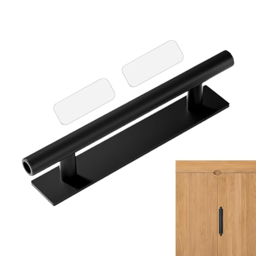 Mendoule 粘着ドアハンドル、ハンドルに貼り付け - キャビネット プル クローゼット 穴あけ不要のピールアンドスティック ハンドル ヘルパー,粘着式引き出しプル 多用途人間工学に基づいたスティック プッシュプルヘルパー