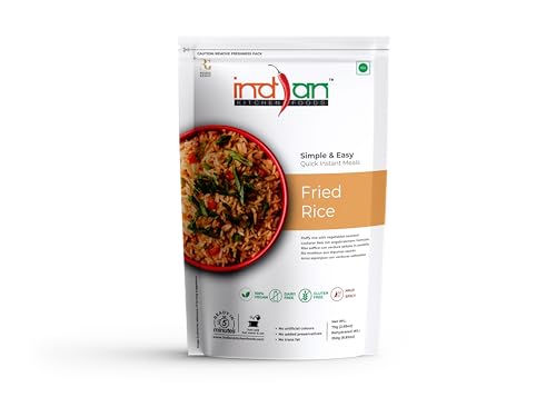 Image of Indian Kitchen Food Instant Fried Rice - Freeze Dried, Gluten-Free, Ready-to-Eat Indian Vegan Meal - Pack of 3