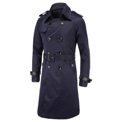 Trench pour homme coupe-vent veste longue imperméable et chic