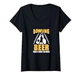 Photo Gallery donna bowling bowler divertente bowling e birra ecco perché sono qui maglietta con collo a v Photo Gallery donna bowling bowler divertente bowling e birra ecco perché sono qui maglietta con collo a v