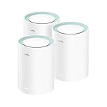 Sistema Wi-Fi mesh Cudy Dual Band AX1500 WiFi 6, sostituisce router ed estensori, copre fino a 230 m², 3 porte Gigabit per unità, supporta backhaul Ethernet, confezione da 3 M1500