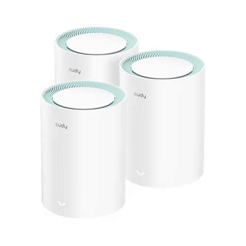 Cudy AX1500 Système Wi-Fi maillé double bande WiFi 6, remplace les routeurs et les rallonges, couvre jusqu'à 240㎡, 3 ports Gigabit par unité, prend en charge la liaison Ethernet, M1500 1 paquet