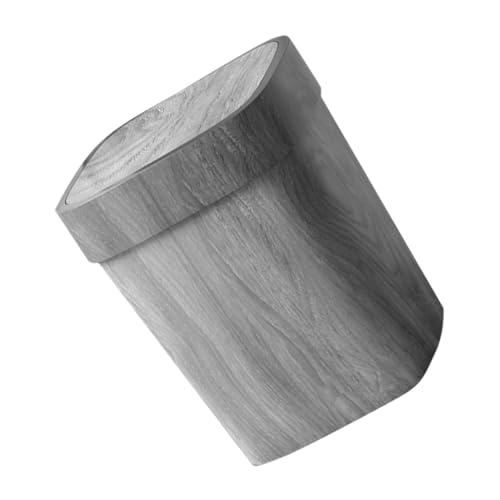 Poubelle cuisine couvercle basculant VOSAREA imitation bois pour bureau et maison