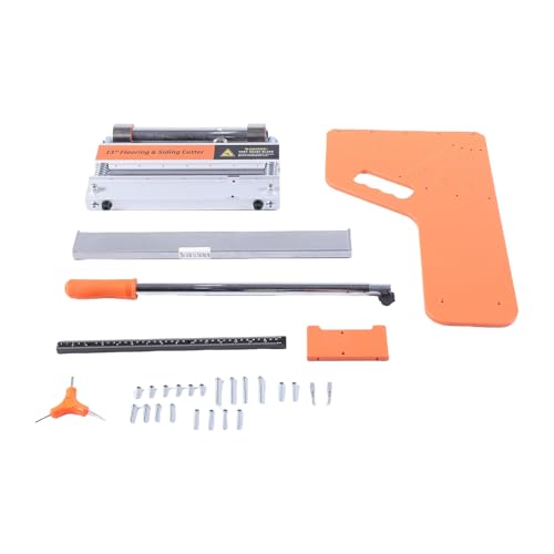 Sorandy Taglierina per Pavimenti in Laminato, Taglierina per Pavimenti Multistrato con Larghezza di Taglio da 13 Pollici con Binario in Alluminio a Doppia Scala e Ruote in Gomma per