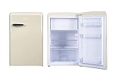 Amica Retro Kühlschrank Creme KS 15615 B 108 Liter mit Gefrierfach Standgerät Coffee Creme