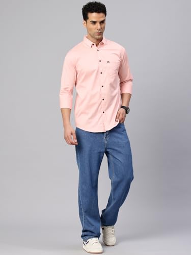 Image of Majestic Man Comfort Slim Fit Solid Pure Cotton Casual Shirt