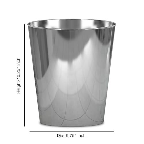 nu steel Madison Metal Bath Accessory Set for Vanity Countertops 6 Piece Includes soap Dish,Toothbrush Holder, Tumbler,soap Lotion,Waste Basket,Tissue Box Holder-Shiny Finish by nu steel - Image 3