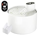 Ceramic Cat Water Fountain,Ceramic Water Fountain for Cats Cordless Automatic with Ultra-Quiet Pump and 4 Filter for Cats, Dogs, Multiple Pets