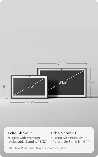 Amazon Echo Show 15 (newest model), Full HD 15.6" kitchen hub for home organization, with built-in Fire TV and Alexa+ Early Access