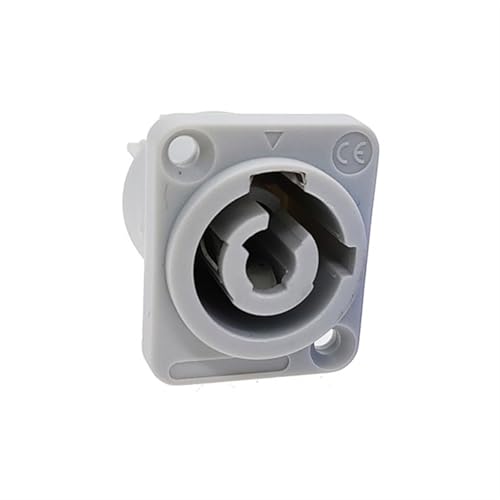 Conector 3 pines blanco de 20A para instalaciones eléctricas domésticas y comerciales, 2 pzs