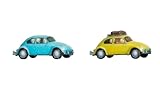 ✅ Due varianti nel set: include un Maggiolino VW blu e un Maggiolino VW giallo con bagaglio.
