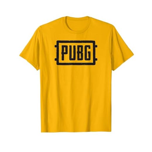 PUBG Logo Tee (Black) T-Shirt, Herren, Leuchtendes Gold, XL