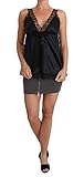 Hergestellt in Italien Dolce & Gabbana Damen Dessous Cami Stretch Kleid Schwarz BIK095 Gr. M, Schwarz