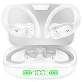 Wireless Earbuds Bluetooth Headphones 96H Playtime LED Display Waterproof Built in Mic Deep Bass Sound Secure Over Ear buds Earhooks for iPhone Android Samsung Cell Phones Sport Workout Gaming Running