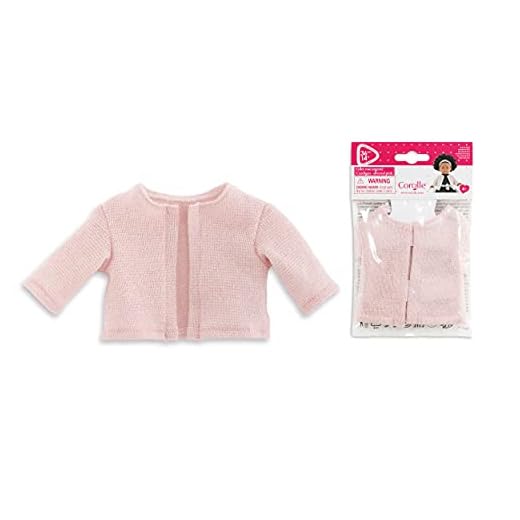 Corolle 9000211410 Ma cardigan, silver rosa för alla 36 cm dockor