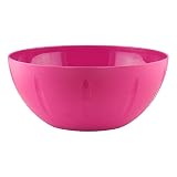 YBM HOME 10-Inch Plastic Serve Mixing Bowl for Everyday Meals can hold 120 oz, 3.75 qt. Ideal for Cereal, Snacks, Popcorn, Salad, and Fruits, Microwave Safe, Pink