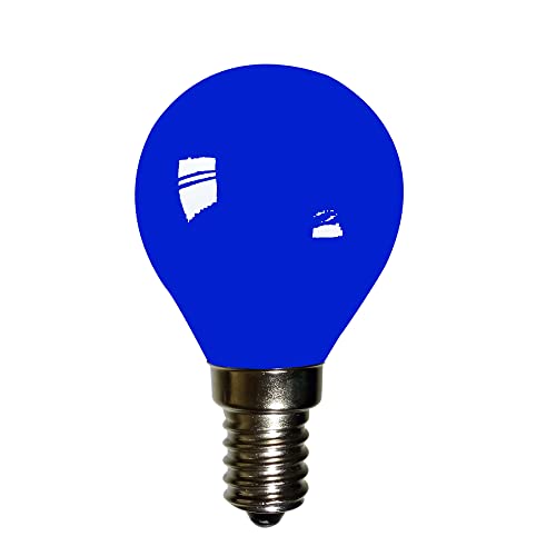 Lot de 1 ampoules LED à filament en forme de goutte - 2 W - E14 - Colorées bleu