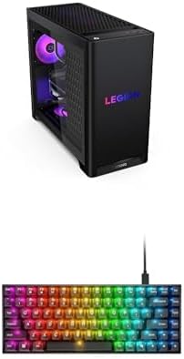 Lenovo Legion Tower 5i – AI-Powered Gaming PC - Intel® Core Ultra 7 265F Processor – NVIDIA® GeForce RTX™ 5070 Ti Graphics – 32 GB Memory – 1 TB Storage Legion K510 Mini Pro Gaming Keyboard