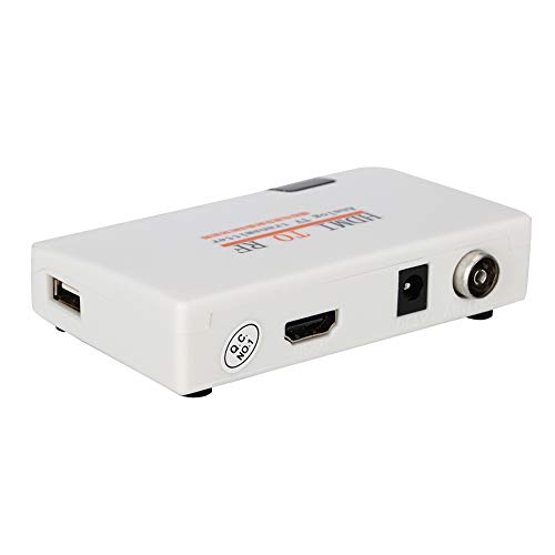 Segnale di uscita: convertitore da HDMI a coassiale visualizza DVD/gioco/set-top box (dispositivo sorgente del segnale HAMI) su TV normale o vecchia, trasmissione del segnale a lunga distanza tramite cavo coassiale. Il convertitore emette un segnale analogico invece del formato ATSC