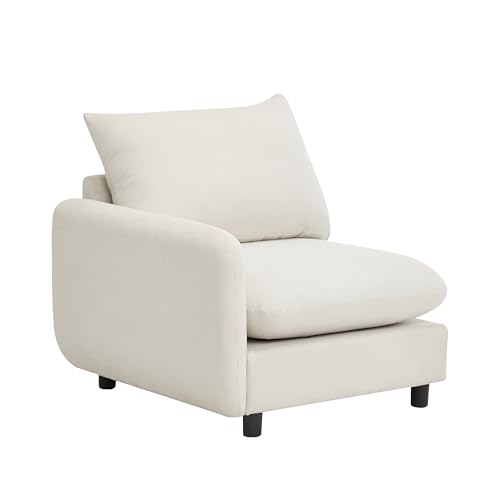 Christopher Knight Home Bricez 69" Loveseat, Upholstered Sofa, Modular Couch, Oversized Loveseat, Spacious Seating Sofa Couch, Comfort Sectional Corner Wooden Chair for Living Room Home Office, White by Christopher Knight Home - Image 8