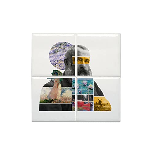 Carreaux céramique Monet 20x20 cm collage art moderne pour décoration murale de salon