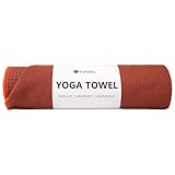 Eunzel Hot Yoga Towel - Microfiber Non Slip Yoga Mat Towel with Grip Dot Sweat Absorbent Towel for Hot Yoga, Pilates and Fitness 72' x 24', Sedona Red/Orange