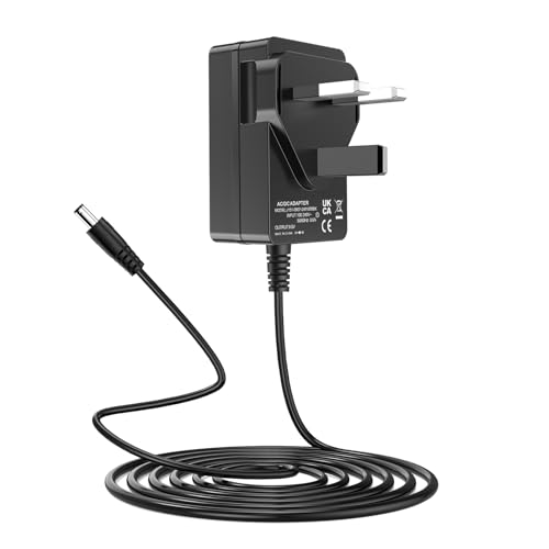 9V DC Power Supply for RockJam Keyboard Power Supply Compatible with RockJam RJ5061 RJ-549 RJ-654 RJ361 RJ-561 RJ-761 RJ-661 Reebok Exercise Bike GB50 GB40s Tip Positive