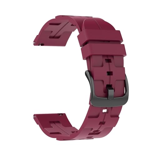 Correa de silicona de 22mm pulsera clásica vino tinto compatible con Huawei Watch GT5 Pro