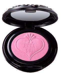 ANNA SUI Black Powder Blush, Cool Pink, Light Pink Cheek Color, 6 grams