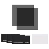 uxcell 2 Set Polarized Film, 3 x 3 Inch Universal Adhesive Polarized Sheets Linear Polarizing Filter with Cleaning Kit Scraper for LCD Screen Repair Physics Education (80x80mm)