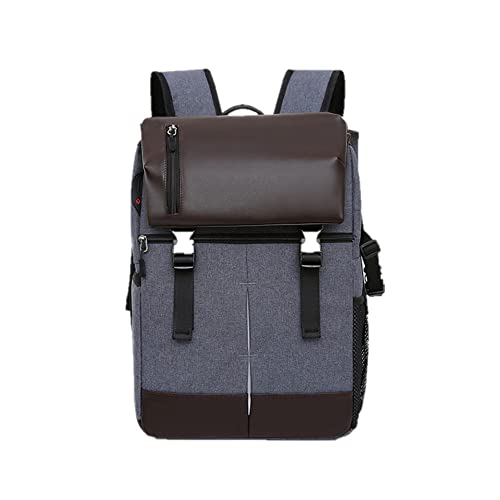 AFGRAPHIC Camera Backpack Outdoor Travel Dark Grey Anti-Theft Shoulder Bag Padded Bag with Tripod Belt For Canon EOS R3 camera with Canon RF 35mm f/1.8 Macro IS STM Lens