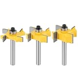 6mm 1/4 Inch Shank T Type Bearings Wood Milling Cutter Industrial Grade Rabbeting Bit Woodworking Tool Router Bits for Wood 1Pcs(6.35X0.5in)