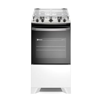 Electrolux Fogão 4 bocas Electrolux Efficient Branco Mesa Inox, PerfectCook e VaporBake® (FE4IW) Bivolt