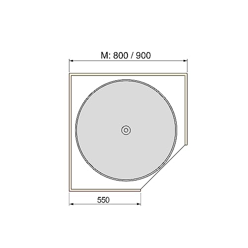 Jeux de plateaux circulaires Shelvo 800 haut de gamme en alu et blanc
