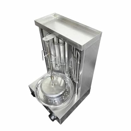 Grill Machine Gyrosmaschine Elektro Bbq Gyrosgrill 2Brenner Tischgrill Commercial Electric Rotary Kebab Maker Tool Vertikalgrill HäHnchengrill Vertikale Broiler Edelstahl Elektrogrill 3000W 220V – Bild 4