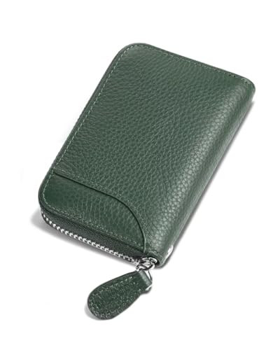 [GADIEMKENSD] 財布 Rfid レザー カードケース カード入れ 大容量 小銭入れ メンズ Card Wallet Men Women Rfid 本革 カード クレジットカード 小銭ケース 財布 メンズ レディース コインケース キーケース ダークグリーン