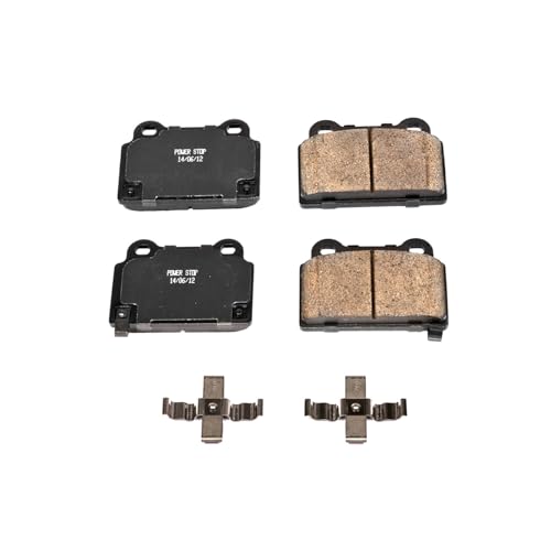 Image of PowerStop Rear Brake Pads for Mitsubishi Lancer 2008-15 - Z17 Ceramic Brake Pads with Installation Hardware, 17-1368