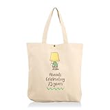 [ハピタス] トートバッグ スヌーピー75周年記念アート＆ニューアート PEANUTS PN157 75thペパーミントパティ（75周年記念アート）