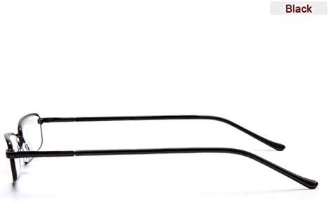 REAVEE 4 Pair Slim Pen Reading Glasses Tube Reader Glasses Men Women Small Readers Spring Hinged Eyeglasses with Portable Clip Case,Black 1.5